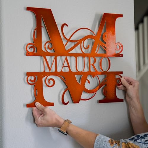 Custom Metal Monogram Wall Art - Personalized Name Sign for Home Decor