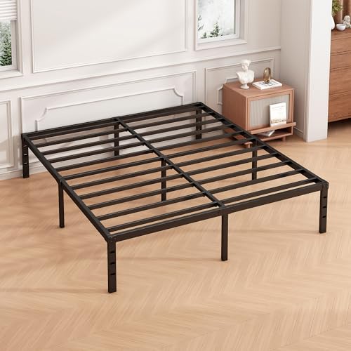 Hafenpo 14-Inch Queen Metal Platform Bed Frame with Storage