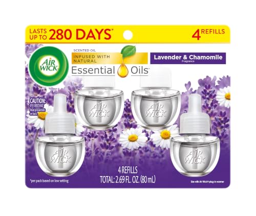 Lavender & Chamomile Plug-In Scented Oil Air Freshener Refills - 4 Pack