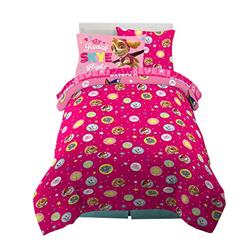 Paw Patrol Girls 5-Piece Twin Bedding Set - Soft Comforter & Sheet Set