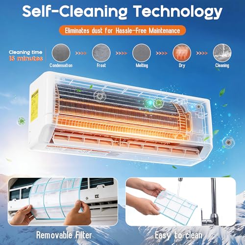 12,000 BTU Mini Split Air Conditioner and Heater Inverter System