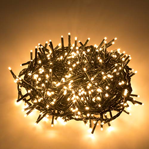AWQ 500LED 49ft Christmas String Lights Warm White with Remote
