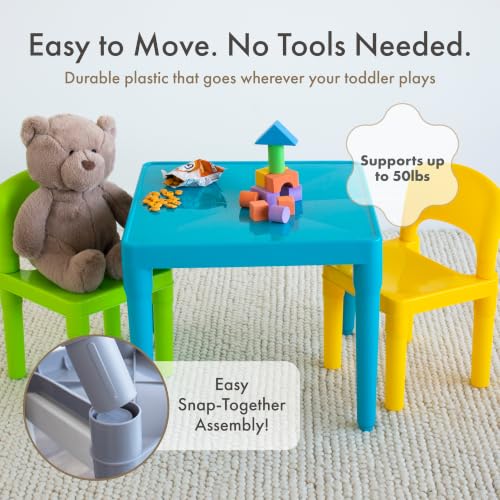 Toddler Table and 2-Chair Set for Kids, Lightweight Activity Desk