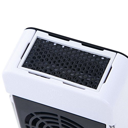 Mini Portable Electric Fan Heater Quiet Desktop Air Warmer Black
