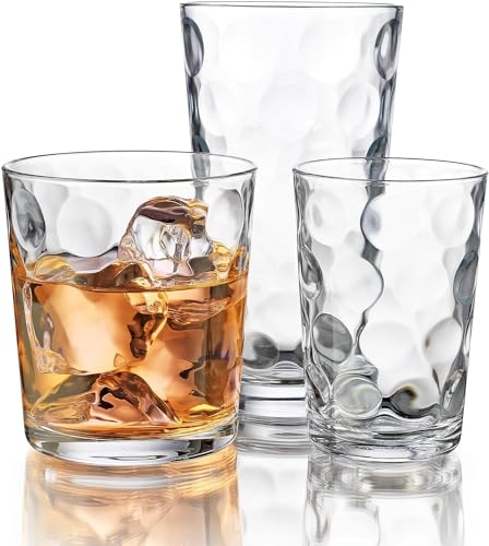 12-Piece Galaxy Glassware Set - Highball, Rock, and Juice Tumblers