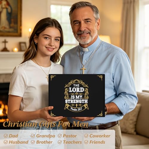 Christian Gifts for Men - Faith, Bible Verse Mug & Religious Accessories Set