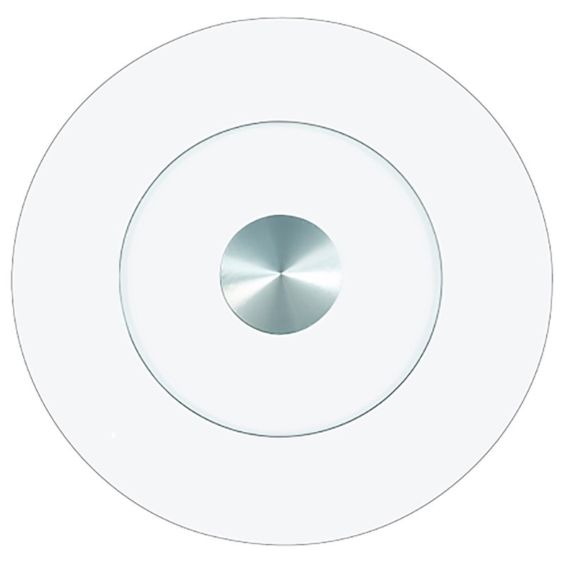 20" Glass Lazy Susan Turntable for Dining Table Large Tabletop Centerpiece Kitchen Rotating Tray Clear Serving Plate Round
