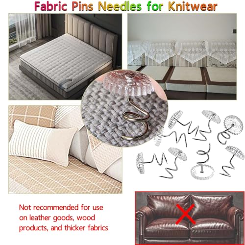 100-Pack Bed Skirt Pins - Secure Upholstery Fasteners for Slipcovers
