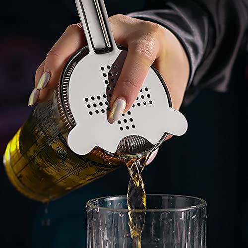 6 Pack Stainless Steel Cocktail Strainers with Spring for Bartenders & Home Mixology
