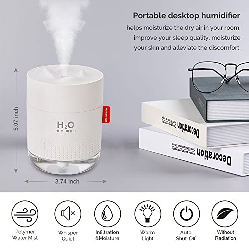 Portable Mini Humidifier 500ml USB Cool Mist for Bedroom Office