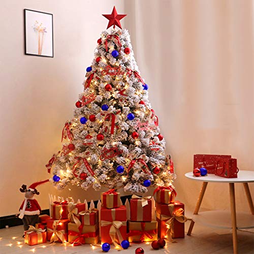 Cedilis 48-Pack 2.5 Inch Shatterproof Christmas Ornaments - Red & Blue Plastic Ball Decor
