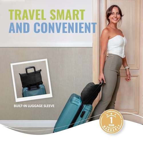 Soft Travel Blanket with Pillow for Airplane & Car - Compact Design