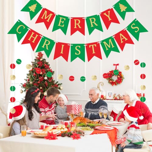 Christmas Banner for Indoor Outdoor Decorations Holiday Wall Decor