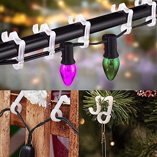 100-Pack Outdoor Light Clips for Gutters and Roof String Lights