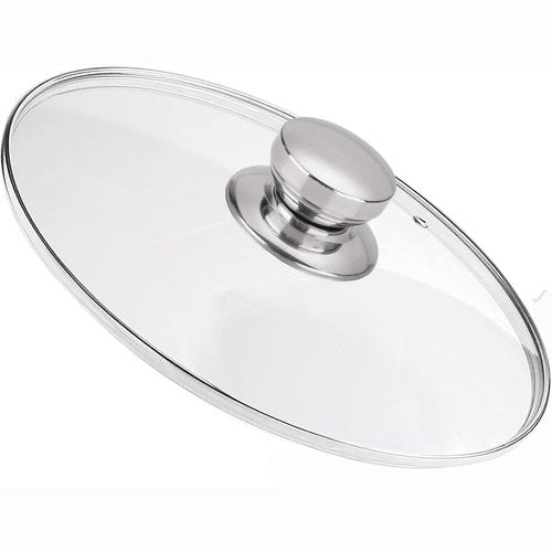 Pan Lid 10 Inch Replacement Glass Lid Compatible with 10" OXO Nonstick frying pan, T-Fal fry pan, All-Clad H1-A Fry Skillet - Oven Safe