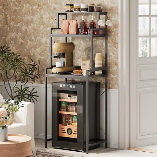 Espelism 3-Tier Mini Fridge Stand & Microwave Rack - Adjustable Kitchen Shelving