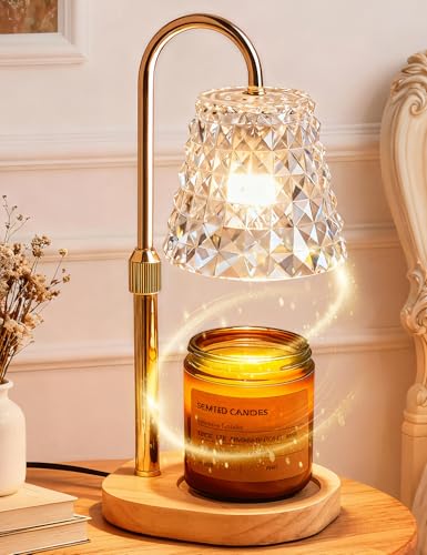Dimmable Candle Warmer Lamp with Timer - Adjustable Height Wax Melter