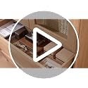 71" Arched Kitchen Pantry Cabinet with Glass Doors & Drawers