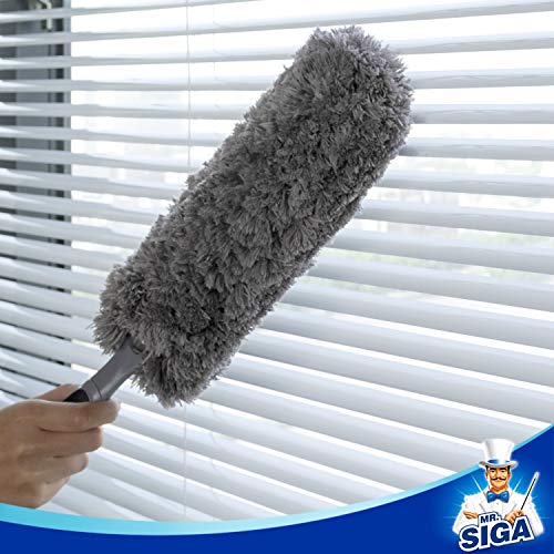 Washable Microfiber Hand Duster with Non-Slip Handle for Household Cleaning