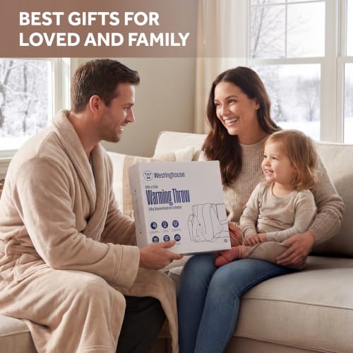 Heated Throw Blanket - 50x60 Inch, Soft Flannel & Sherpa, 6 Heat Levels