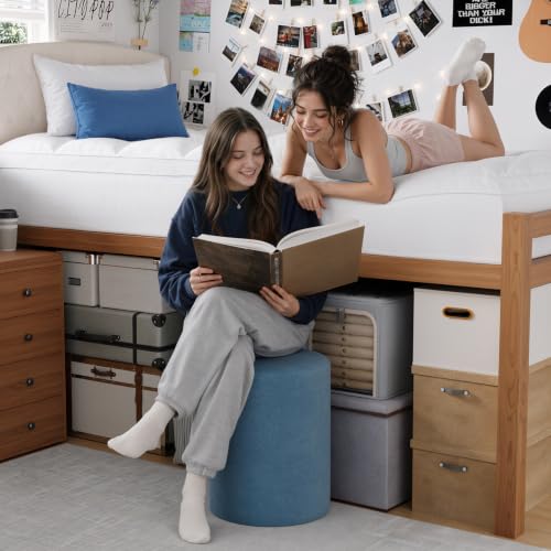 ELEMUSE Twin XL Mattress Topper - Thick Pillow Top Bed Pad for College Dorm