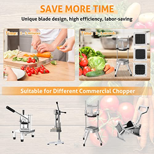 1/4-Inch Commercial Vegetable Chopper Dicer Blade with Pusher Block