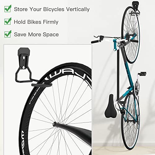 4 Pack Heavy Duty Vertical Bike Wall Mount Storage Racks for Garage