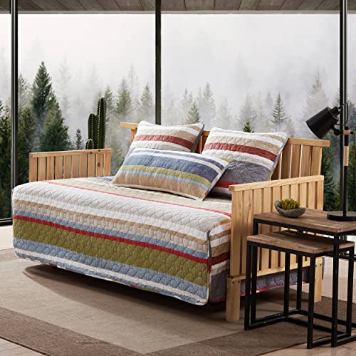 4-Piece Cotton Daybed Cover Set - All-Season Quilted Lodge Bedding