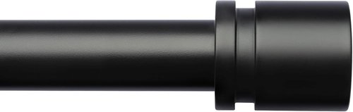 Byondeth Curtain Rods - Adjustable 16 to 170 Inches | 1 Inch Diameter with Black Aluminium Finials