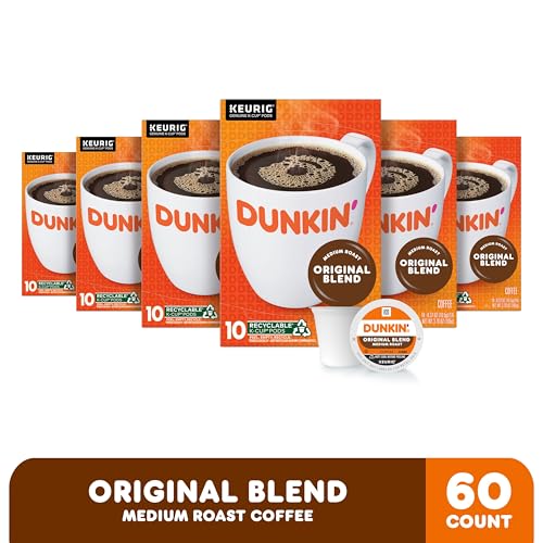 Dunkin' Original Blend Medium Roast Single Serve Coffee Pods, 60 Count