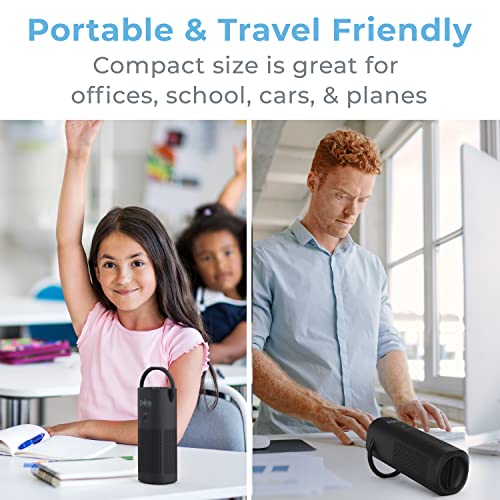 Pure Enrichment PureZone Mini Portable Air Purifier Black for Small Spaces