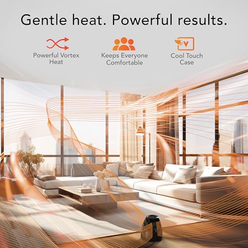 Vornado MVH Whole Room Space Heater with Adjustable Thermostat and Tip-Over Protection