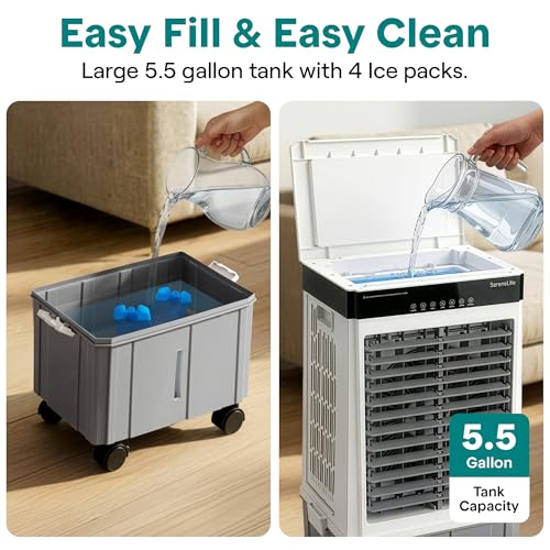 Portable Evaporative Air Cooler 2200 CFM 21L Tank with Remote Control