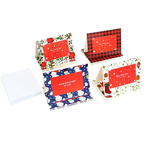 40-Pack Christmas Photo Greeting Cards with Envelopes - Personalized Holiday Note Cards