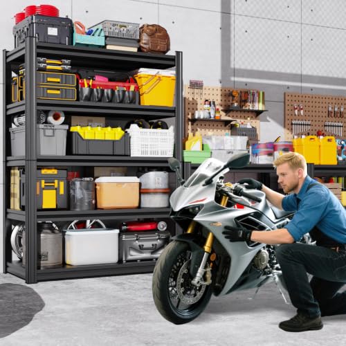 Heavy Duty Garage Shelving 5-Tier Adjustable Metal Storage Rack 71"H