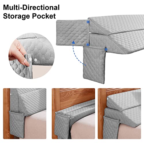 Queen Size Bed Wedge Pillow - Gap Filler for Headboard & Mattress