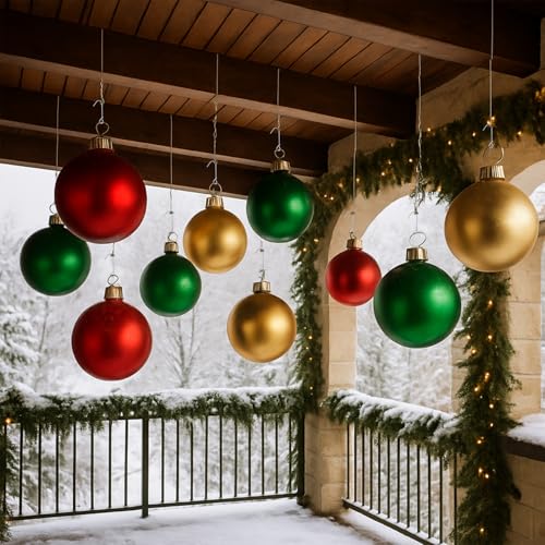 Heavy Duty Christmas Ornament Hooks - Metal J Hangers for Tree Decor