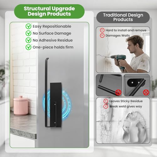 Magnetic Paper Towel Holder for Refrigerator & RV, Wall Mount Storage Rack