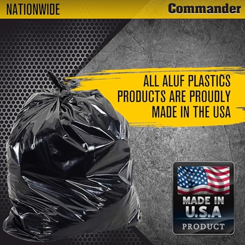 55 Gallon Heavy Duty Contractor Trash Bags with Flap Ties - 10 Pack