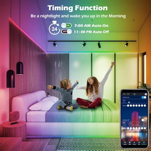 AILBTON 20ft RGB LED Strip Lights Music Sync Color Changing with App & Remote
