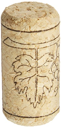 #8 Straight Wine Corks with Grape Design, 1 3/4 Inch, 100 Pack