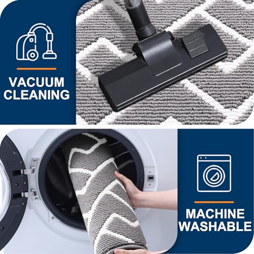 Non-Slip Indoor Door Mat - Washable Low-Profile Entryway Rug, 32x20 Inch