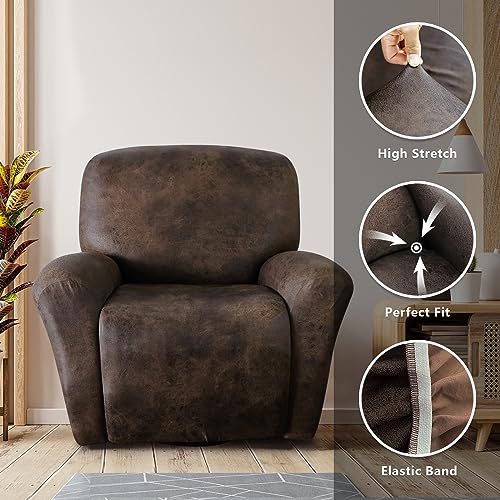 Oversized Recliner Chair Covers - 4-Piece Washable Set for Big Recliners