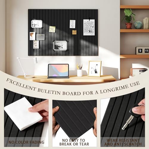 6 Pack Self-Adhesive Felt Bulletin Board Tiles, 12x12 Inch Wall Pin Board