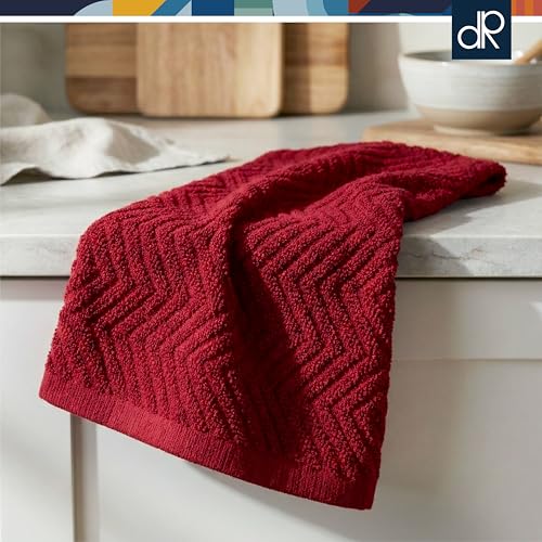 100% Cotton Kitchen Towels 15x25 Inch - Absorbent Dishcloth Set of 4