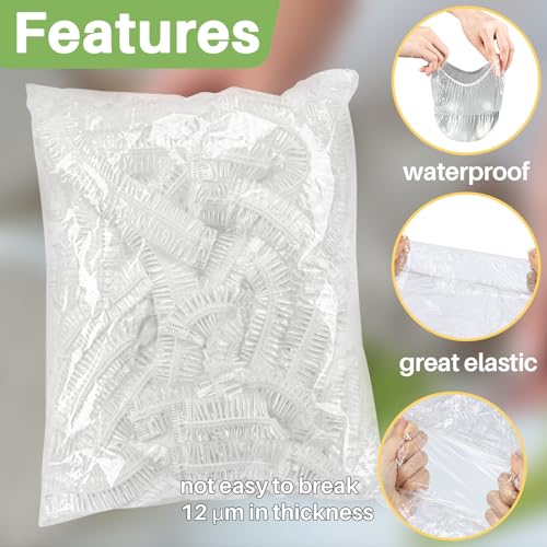 Reusable Elastic Food Bowl Covers (100-Pack) for Bread Proofing & Storage