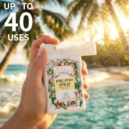 Travel Size Toilet Spray 6-Pack - Pocket Size Pre-Poo Odor Deodorizer