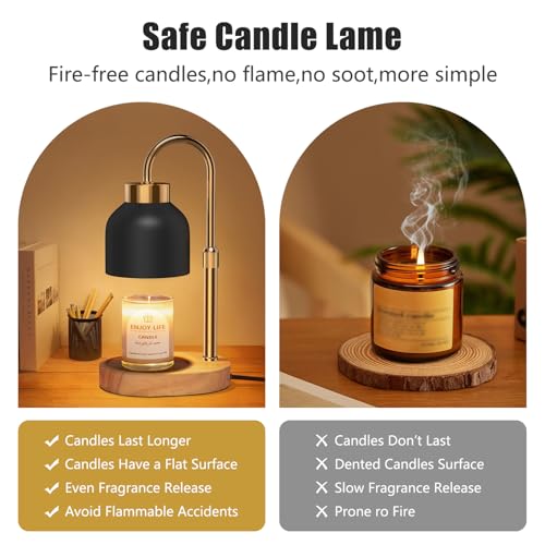 Candle Warmer Lamp with Adjustable Height and Timer