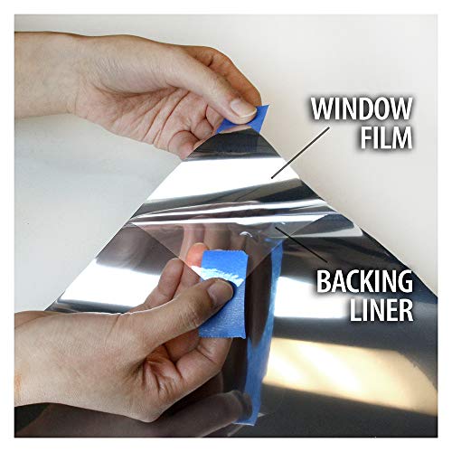 Window Film Daytime Privacy Heat Control Mirror Silver 36in x 12ft