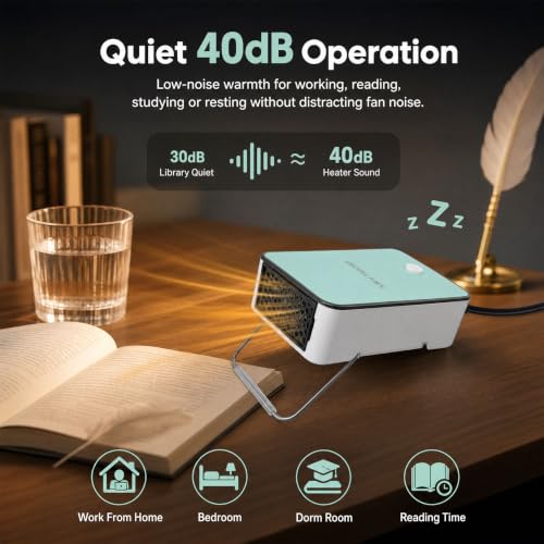 Mini Electric Space Heater with Adjustable Tilt Bracket and Rapid Heating